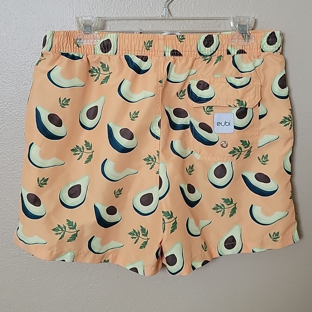 Eubi Mens Avocado Pattern Swim Trunks - Size Medium - Picture 5 of 7
